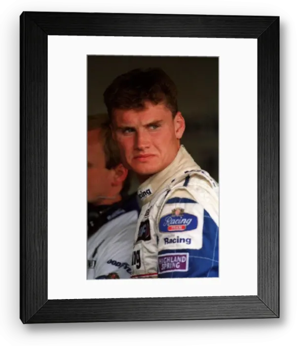  : David Coulhard motor racing driver at silverstone on the eve of British grand prix epd