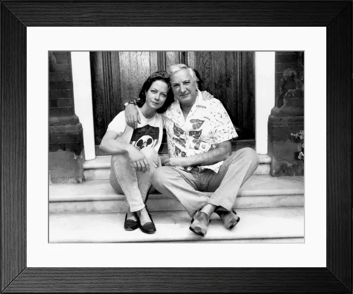 Framed Print : Jenny Seagrove Actress with Boyfriend Film Producer Michael Winner A©Mirrorpix