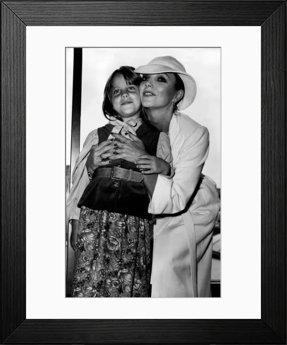 Framed Print : Joan Collins actress with her daughter Katyana Framed Print : Joan Collins actress with her daughter Katyana