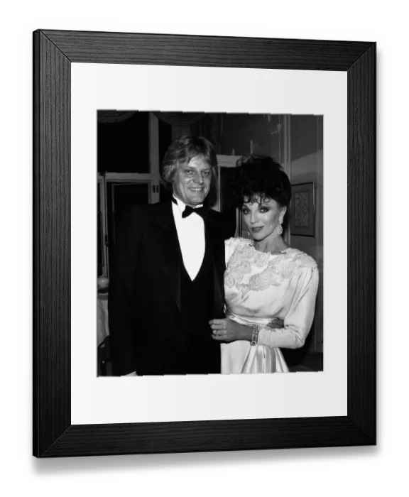 Framed Print : Joan Collins actress and Peter Holm Framed Print : Joan Collins actress and Peter Holm