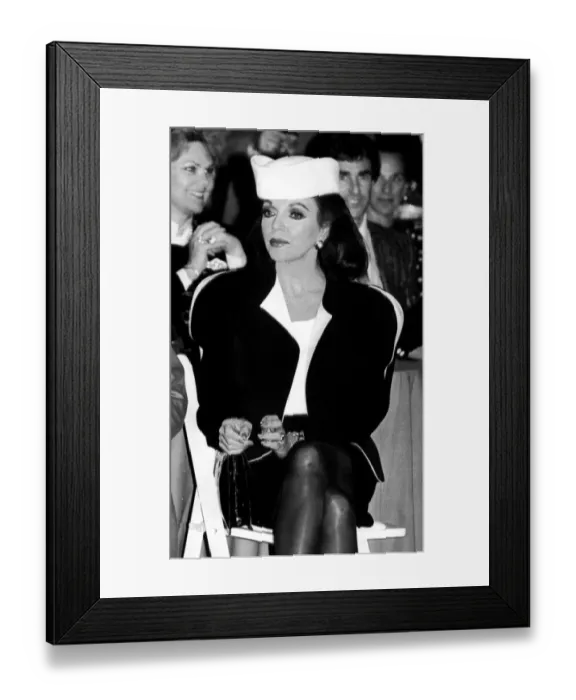 Framed Print : Joan Collins actress at Century Park School