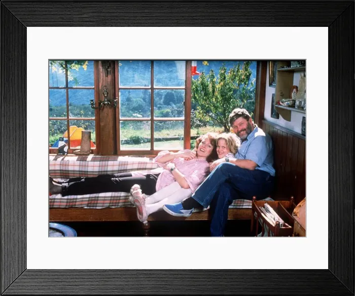 Framed Print : Lynn Redgrave Actress with her husband and daughter in their home in California Framed Print : Lynn Redgrave Actress with her husband and daughter in their home in California