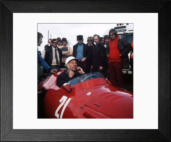 Framed Print : Stirling Moss Motor racing driver Classic Motor cars car Framed Print : Stirling Moss Motor racing driver Classic Motor cars car