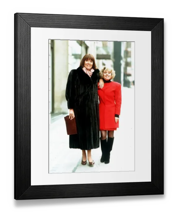 Framed Print : English actress Diana Rigg with singer and entertainer Elaine Paige Framed Print : English actress Diana Rigg with singer and entertainer Elaine Paige