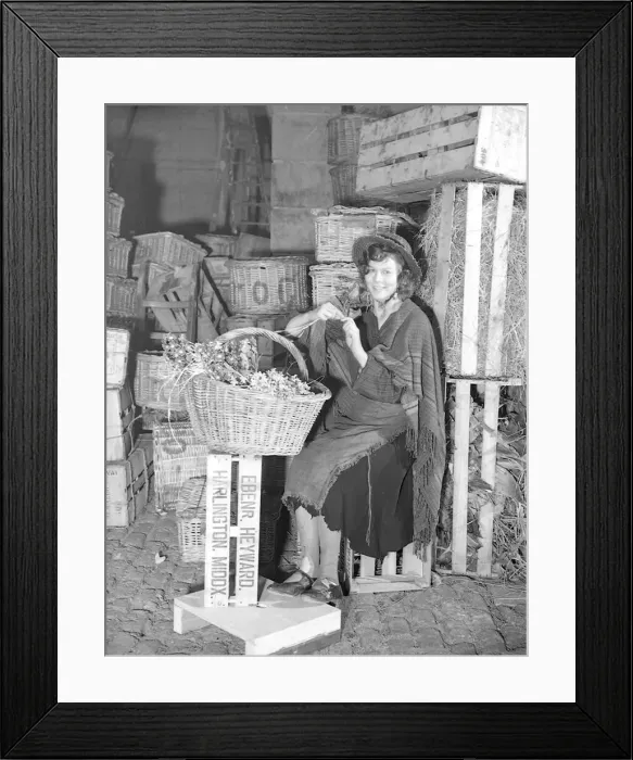 Framed Print : Actress Wendy Hiller as Eliza Doolittle on the set of Pygmalion Clothing Laddered