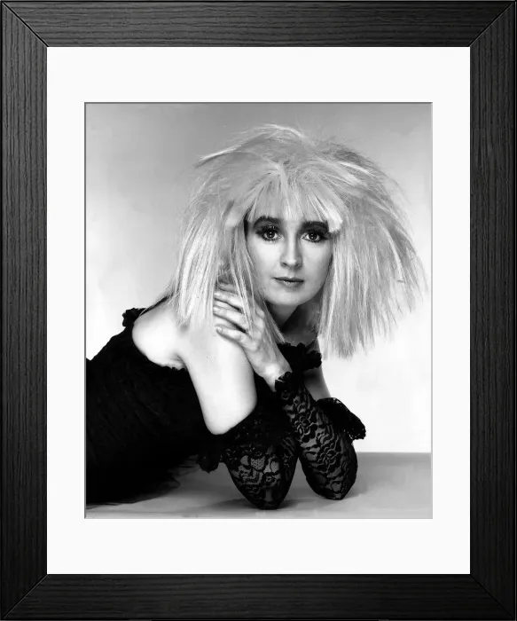 Framed Print : Sue Pollard actress wearing a blond wig Framed Print : Sue Pollard actress wearing a blond wig