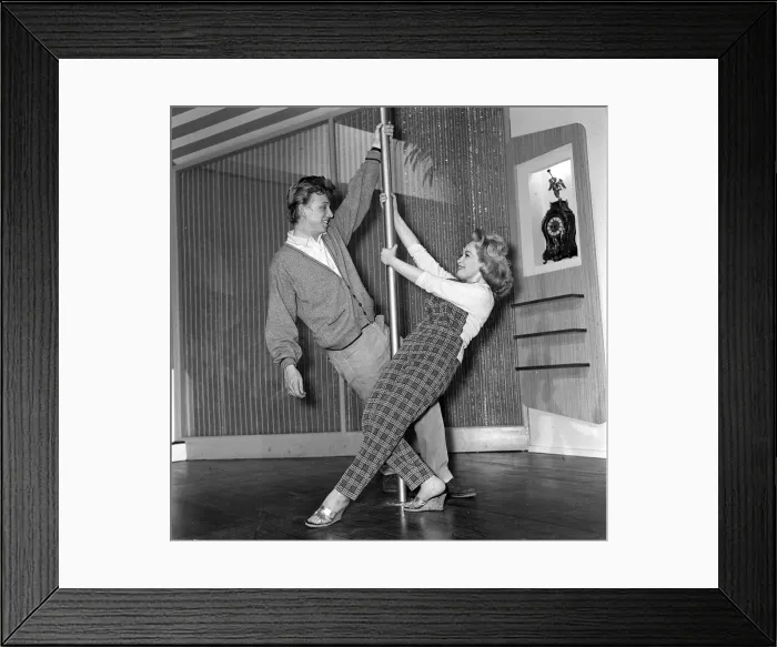 Framed Print : Tommy Steele and Marion Ryan rehearsing a dance routine for the film IT Framed Print : Tommy Steele and Marion Ryan rehearsing a dance routine for the film IT