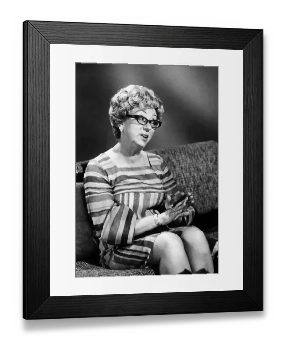 Framed Print : Thora Hird actress at an ABC TV talk show The magic box