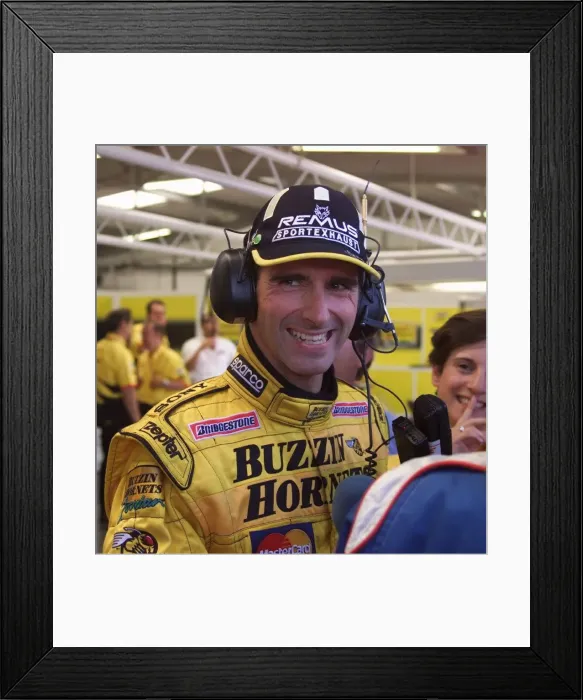 Framed Print : Damon Hill interviewed British Grand Prix 1999 Silverstone Damon Hill interviewed Framed Print : Damon Hill interviewed British Grand Prix 1999 Silverstone Damon Hill interviewed