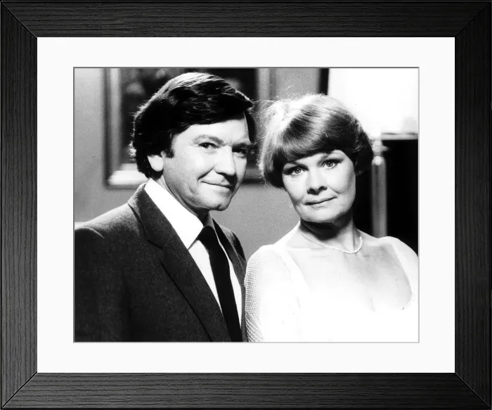 Framed Print : Judi Dench actress and husband Michael Williams team up for a new television programme A Framed Print : Judi Dench actress and husband Michael Williams team up for a new television programme A