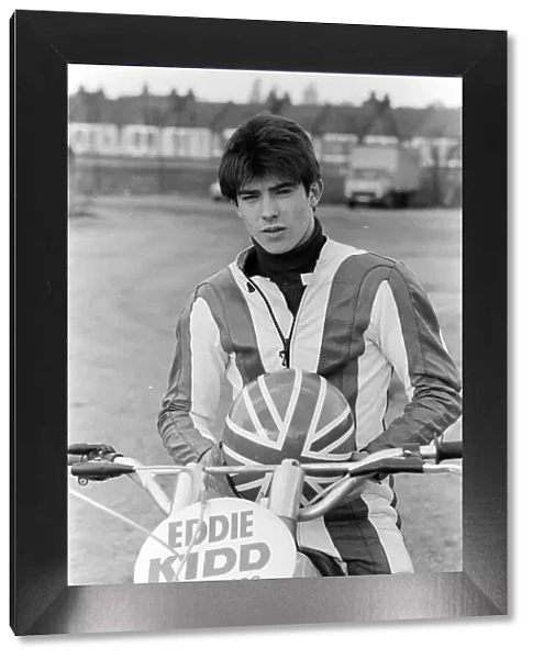 Eddie Kidd motor cycle stunt rider Eddie Kidd, Britains answer to Evel Kneivel