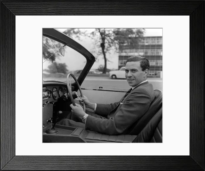 Framed Print : Jim Clark Motor Racing driver at Lotus July 1963 Racing Car Headquarters