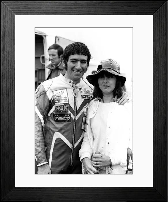Framed Print : Ulster Grand Prix Motorcycle Races At Dundrod August 81 Joey Dunlop with one of his Framed Print : Ulster Grand Prix Motorcycle Races At Dundrod August 81 Joey Dunlop with one of his