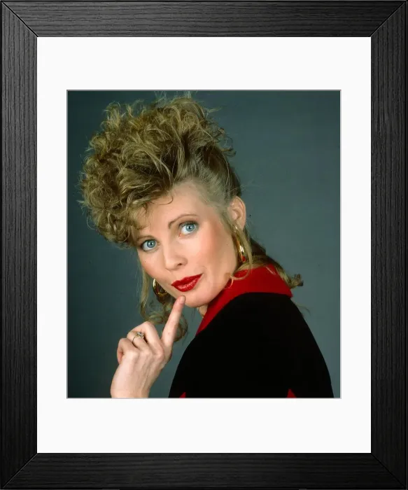 Framed Print : Dee Hepburn actress February 1991 Finger to mouth Framed Print : Dee Hepburn actress February 1991 Finger to mouth