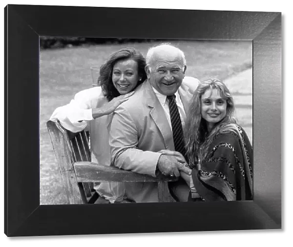 Maryam D Abo actress with Jenny Agutter (L) and Edward Asner August 1989