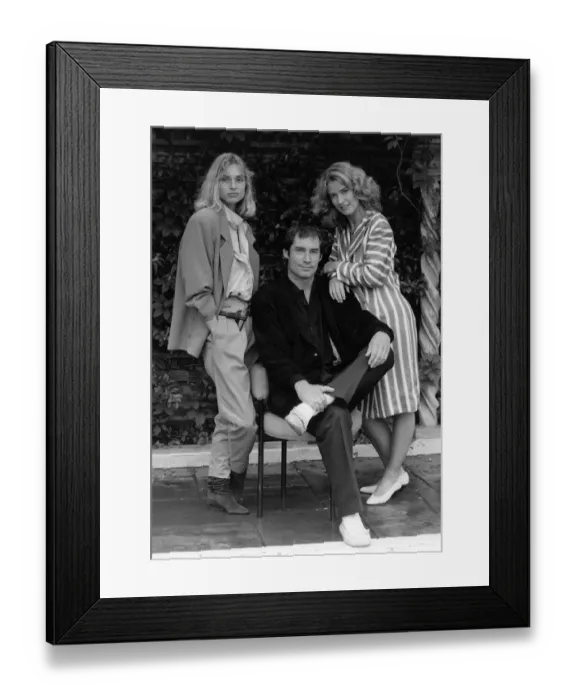 Framed Print : Maryam D Abo (L) actress with Timothy Dalton and Julie T Wallace 1987 Framed Print : Maryam D Abo (L) actress with Timothy Dalton and Julie T Wallace 1987