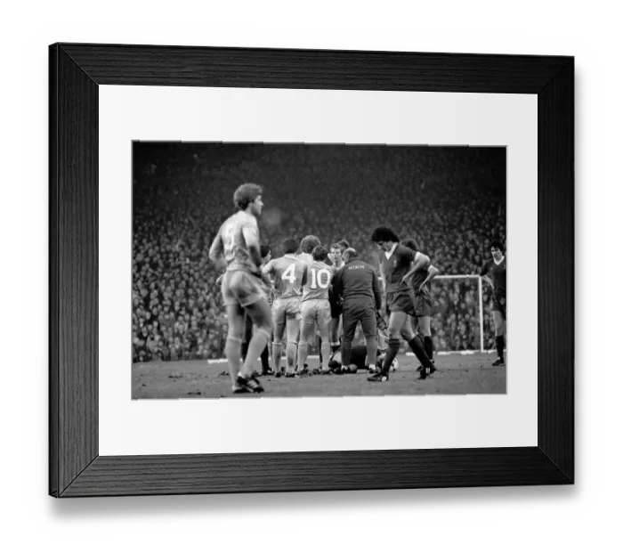 Framed Print : English League Division One match. Liverpool 1 v Manchester City 3