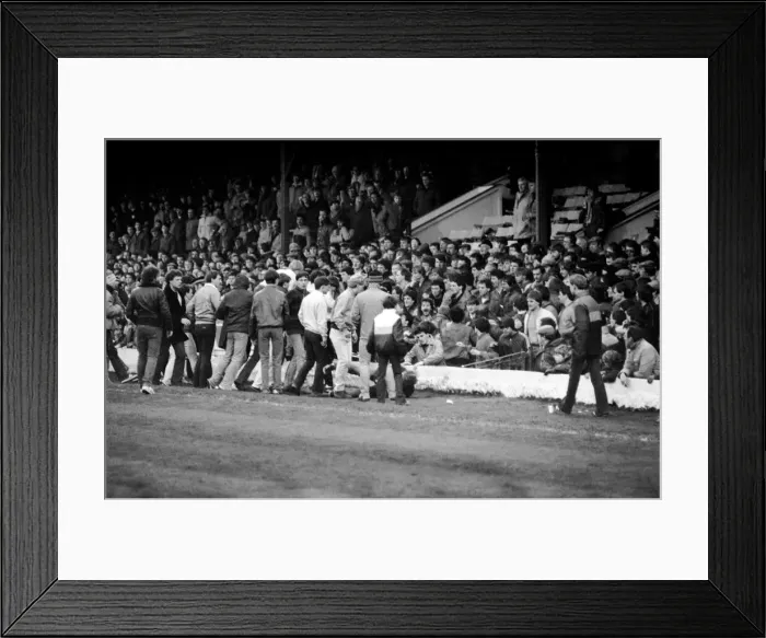 Framed Print : English FA Cup match Blackpool 2 v Manchester City 1 Trouble in the crowd Framed Print : English FA Cup match Blackpool 2 v Manchester City 1 Trouble in the crowd
