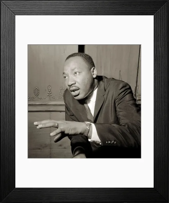 Framed Print : Martin Luther King arrived in London yesterday he gave a press conference at the Savoy