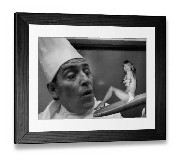 Framed Print : Actress Katy Manning in composite photo 1976 For play Theres A Girl In My Soup
