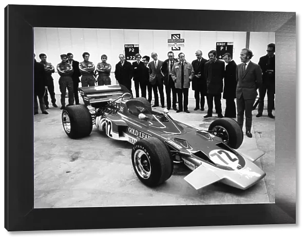 The new Lotus 72 Grand Prix racing car launched in 1970
