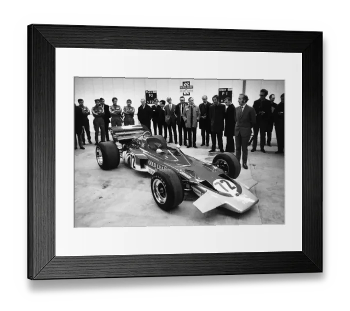 Framed Print : The new Lotus 72 Grand Prix racing car launched in 1970