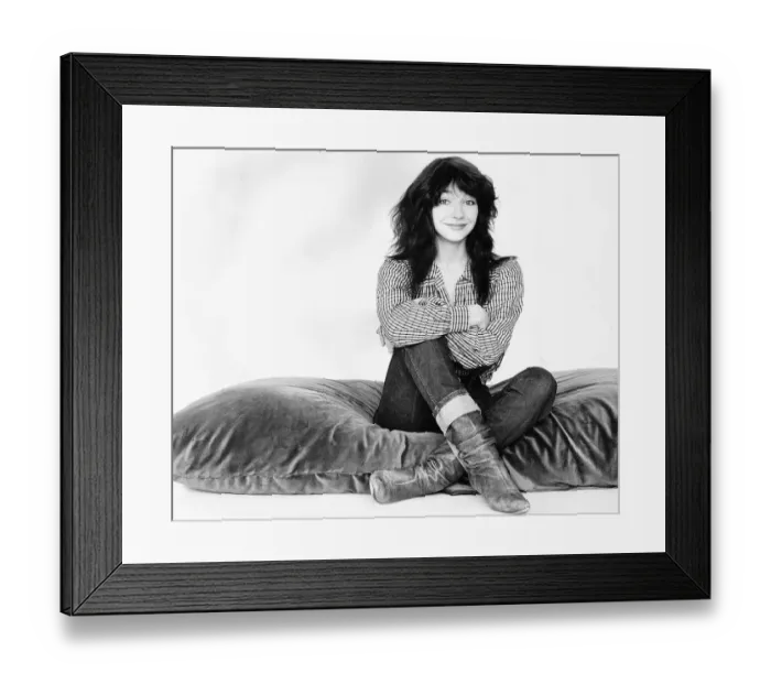 Framed Print : Kate Bush Singer Sitting On A Giant Cushion September 1983 Framed Print : Kate Bush Singer Sitting On A Giant Cushion September 1983