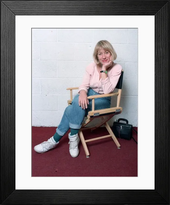 Framed Print : Portrait of actress Helen Mirren posing during a photoshoot June 1991 Framed Print : Portrait of actress Helen Mirren posing during a photoshoot June 1991