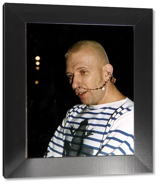 Jean Paul Gaultier wearing his new fashion accessory to the Brit awards Dbase
