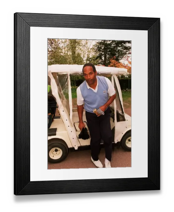 Framed Print : OJ Simpson ready to play some golf Framed Print : OJ Simpson ready to play some golf