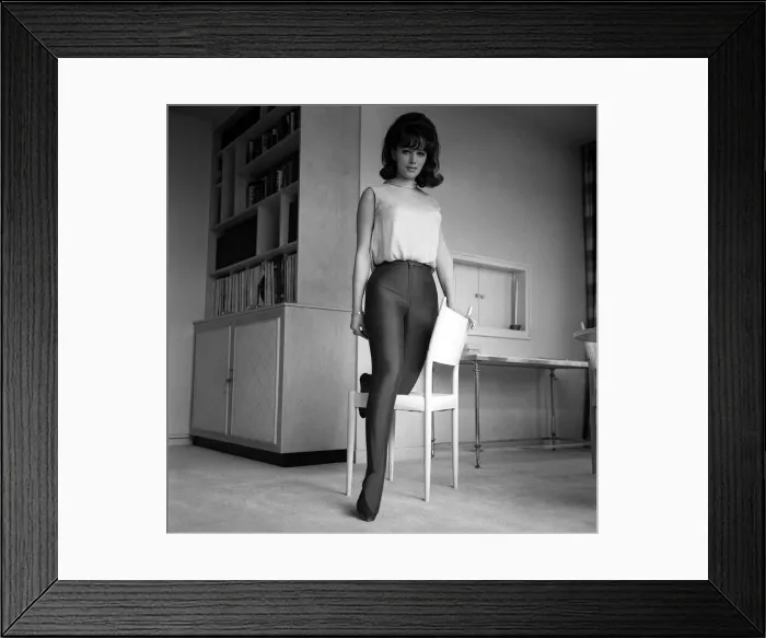 Framed Print : Author Jackie Collins at her home March 1964 Framed Print : Author Jackie Collins at her home March 1964