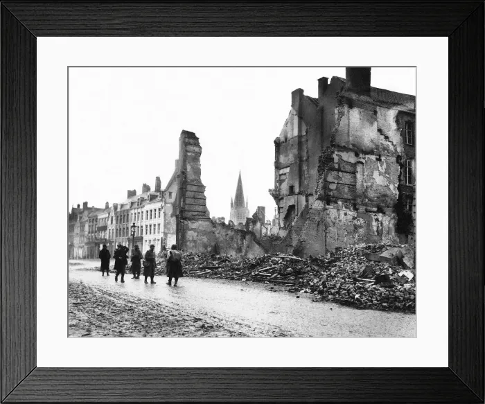 Framed Print : Ruins at Ypres Belgium during World War One. Ypres Framed Print : Ruins at Ypres Belgium during World War One. Ypres