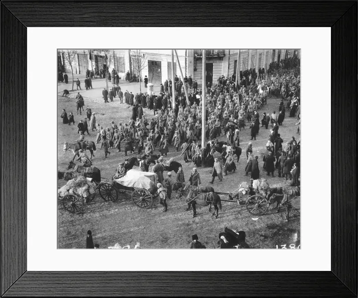 Framed Print : Troops in Kielce August 1914. The early days of August 1914 saw the Russian
