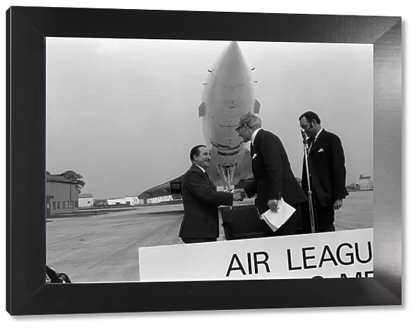 Captain Brian Trubshaw Concorde Pilot May 1971 Pictured being presented with Air
