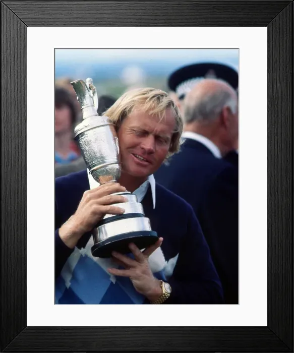 Framed Print : Jack Nicklaus with Open Championship trophy 1978 Framed Print : Jack Nicklaus with Open Championship trophy 1978