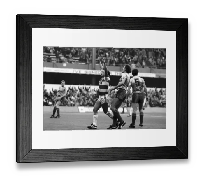 Framed Print : Wimbledon 1 v. Manchester United 0. Division One Football. November 1986 LF21-10-126