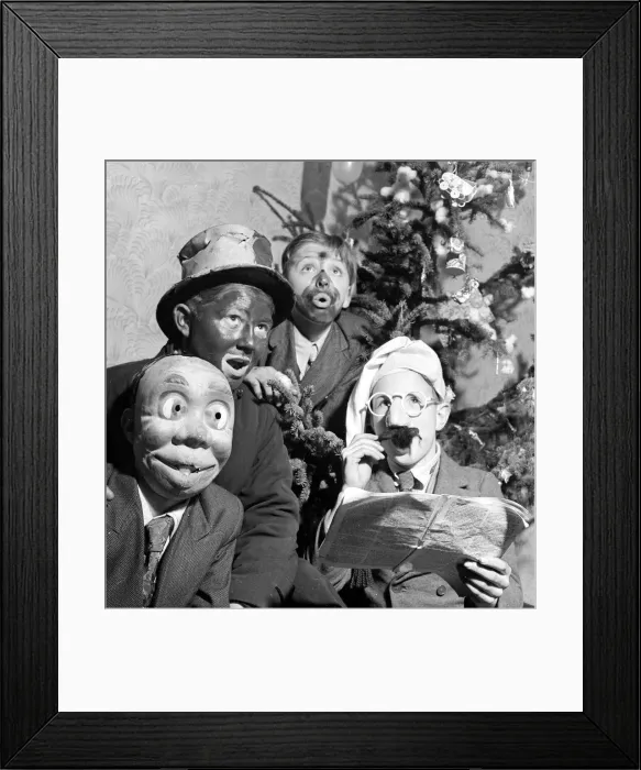 Framed Print : Carol singing with a differenc. When these four lads from Bristol go carolling in their Framed Print : Carol singing with a differenc. When these four lads from Bristol go carolling in their