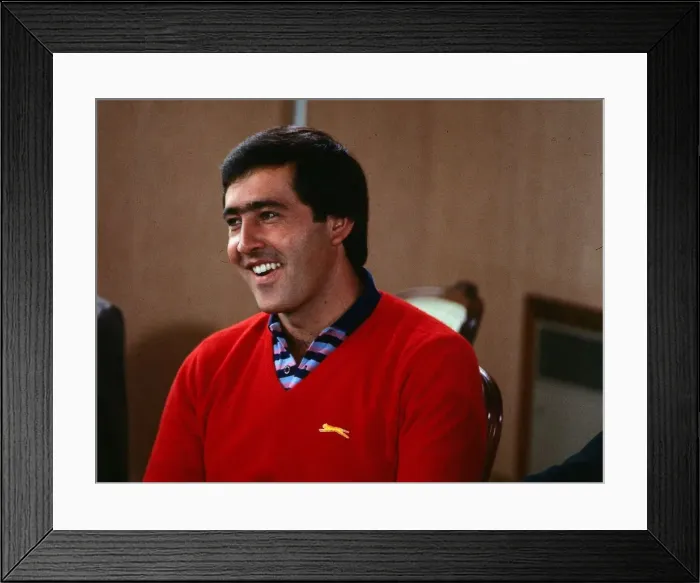 Framed Print : Seve Ballesteros golfer July 1982 Red pullover Framed Print : Seve Ballesteros golfer July 1982 Red pullover