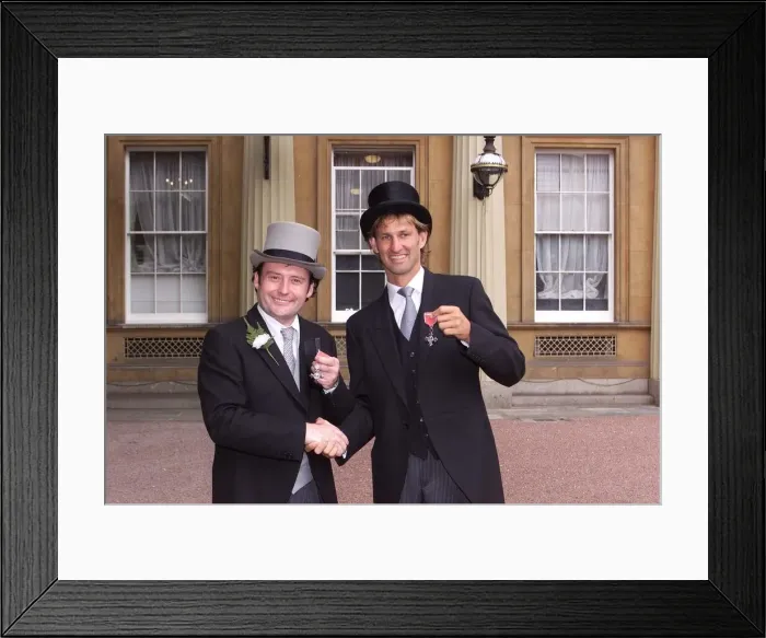 Framed Print : Tony Adams And Jimmy White Receive Mbe Awards July 1999 Showing Off Their Framed Print : Tony Adams And Jimmy White Receive Mbe Awards July 1999 Showing Off Their