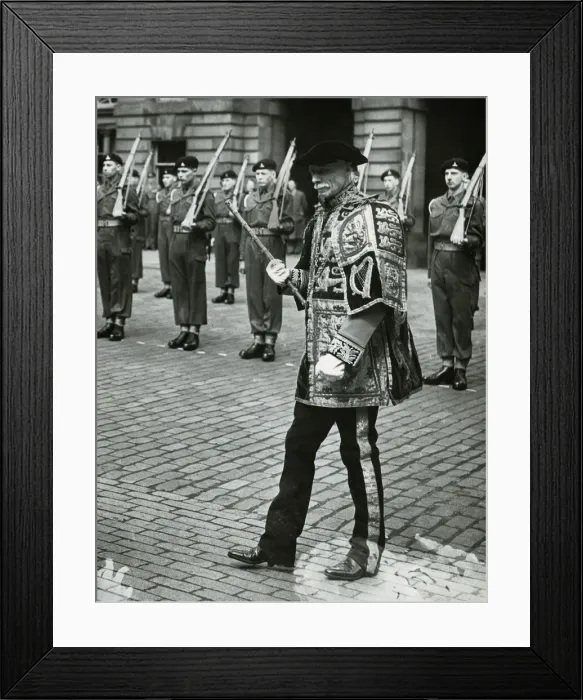 Framed Print : Sir Thomas Innes of Learney January 1969 Lord Lyon of Scotland holding staff Framed Print : Sir Thomas Innes of Learney January 1969 Lord Lyon of Scotland holding staff