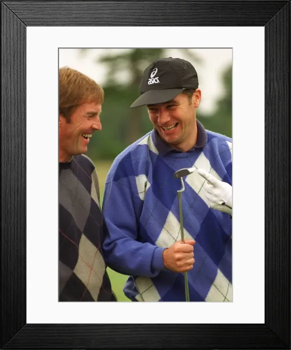Framed Print : Ally McCoist Rangers footballer with Kenny Dalglish Blackburn Rovers enjoying the day out Framed Print : Ally McCoist Rangers footballer with Kenny Dalglish Blackburn Rovers enjoying the day out