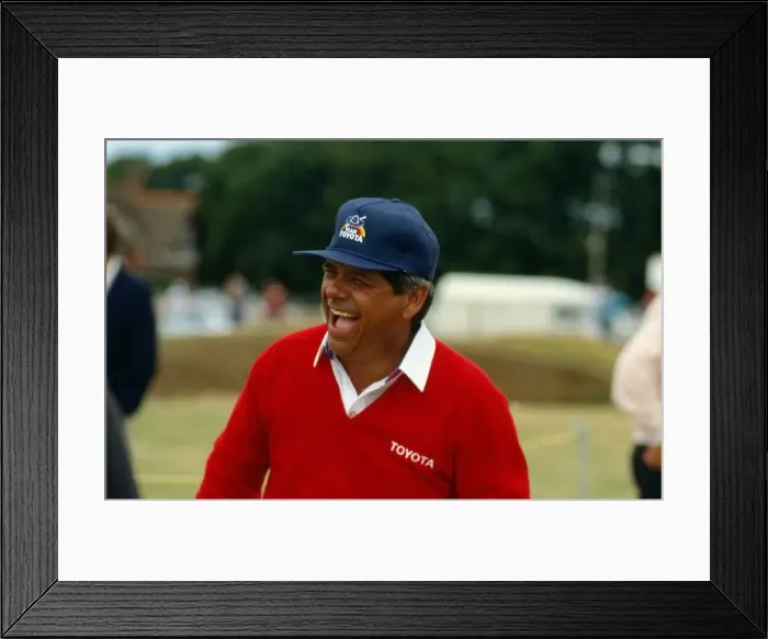 Framed Print : Lee Trevino golfer having a laugh July 1989 Framed Print : Lee Trevino golfer having a laugh July 1989