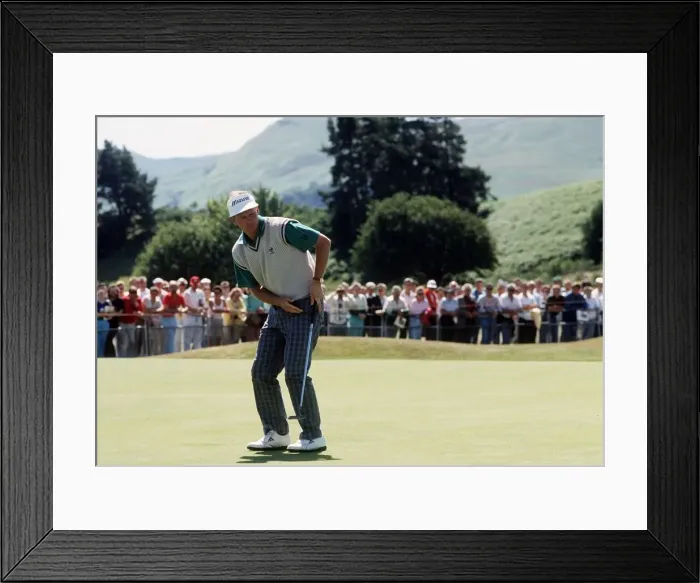 Framed Print : Sandy Lyle Scottish golfer in action June 1989 Framed Print : Sandy Lyle Scottish golfer in action June 1989