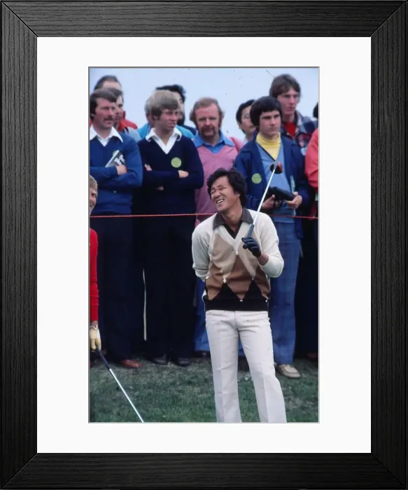 Framed Print : British Open Turnberry, Scotland, July 1978. Isao Aoki golfer Pained Framed Print : British Open Turnberry, Scotland, July 1978. Isao Aoki golfer Pained