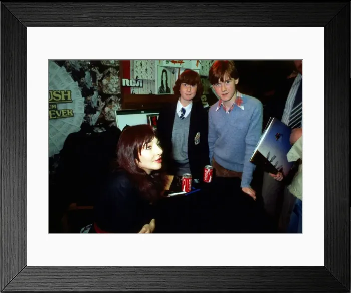 Framed Print : Kate Bush at album signing in Glasgow October 1980 Framed Print : Kate Bush at album signing in Glasgow October 1980
