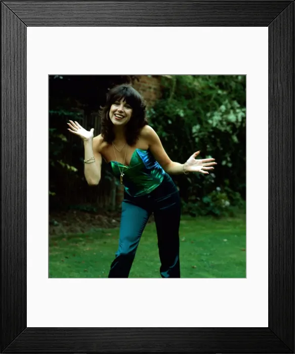 Framed Print : Sally James in her garden October 1981 Framed Print : Sally James in her garden October 1981