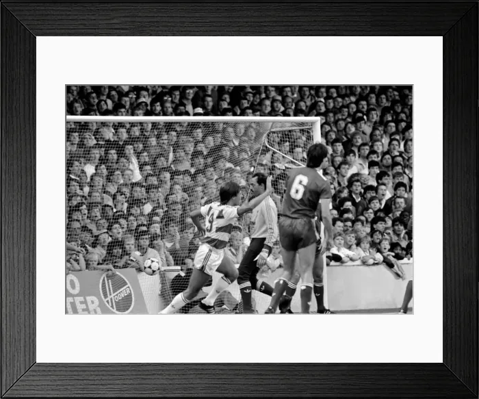 Framed Print : Division One Football 1985 / 86 Season, Queens Park Rangers v Liverpool, Loftus Road Framed Print : Division One Football 1985 / 86 Season, Queens Park Rangers v Liverpool, Loftus Road