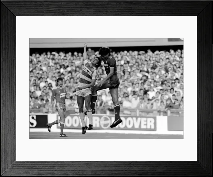 Framed Print : Division One Football 1985  /  86 Season, Queens Park Rangers v Liverpool, Loftus Road