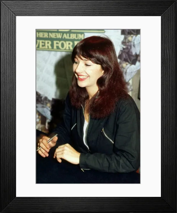 Framed Print : Kate Bush at album signing in Glasgow October 1980 Framed Print : Kate Bush at album signing in Glasgow October 1980