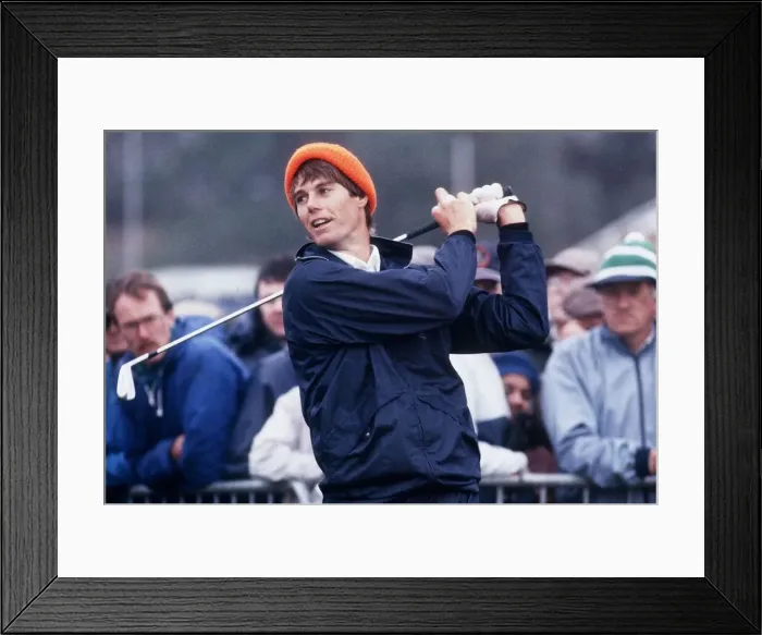 Framed Print : Paul Azinger golfer swings a shot July 1987 Framed Print : Paul Azinger golfer swings a shot July 1987